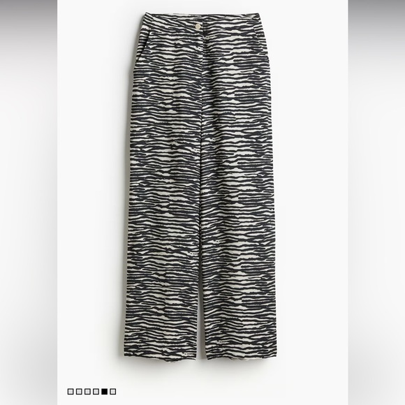 H&M wide leg zebra print pant, US 10 - Picture 4 of 8